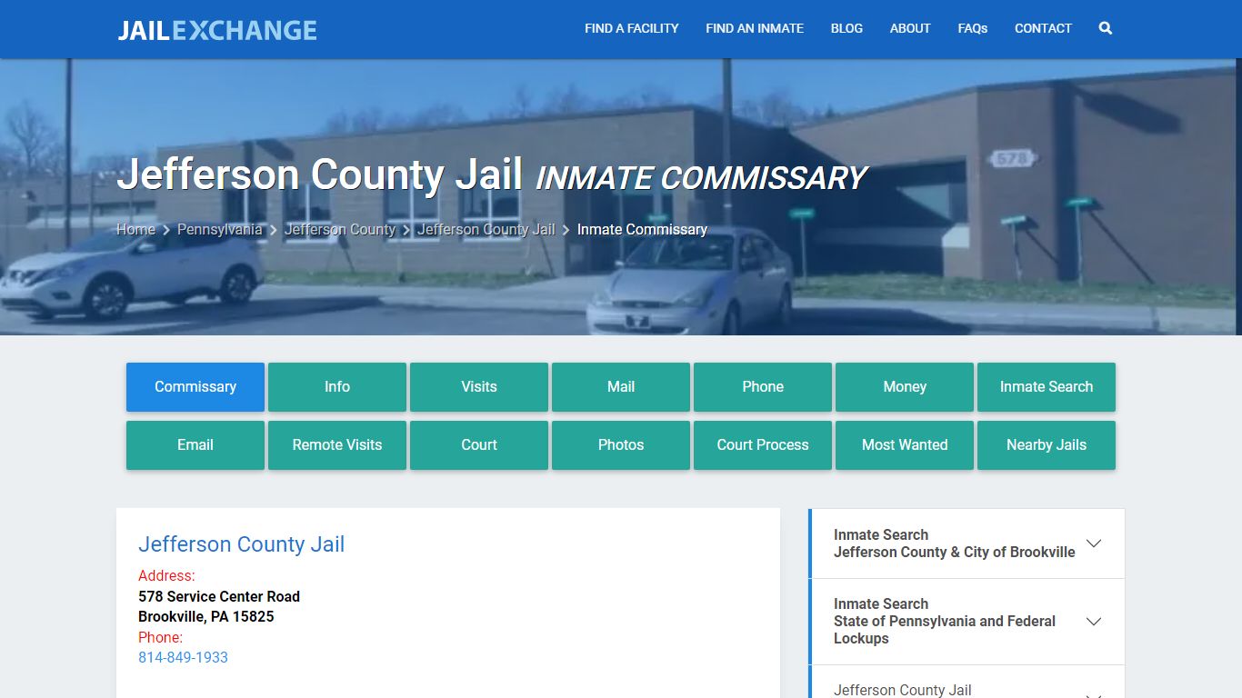 Inmate Commissary, Care Packs - Jefferson County Jail, PA - Jail Exchange
